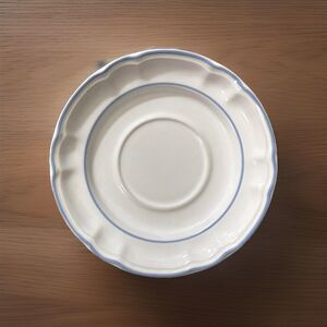 Cordella Stoneware Saucer Plate Bluet Blue White Vintage 1970 6 inch Mexico